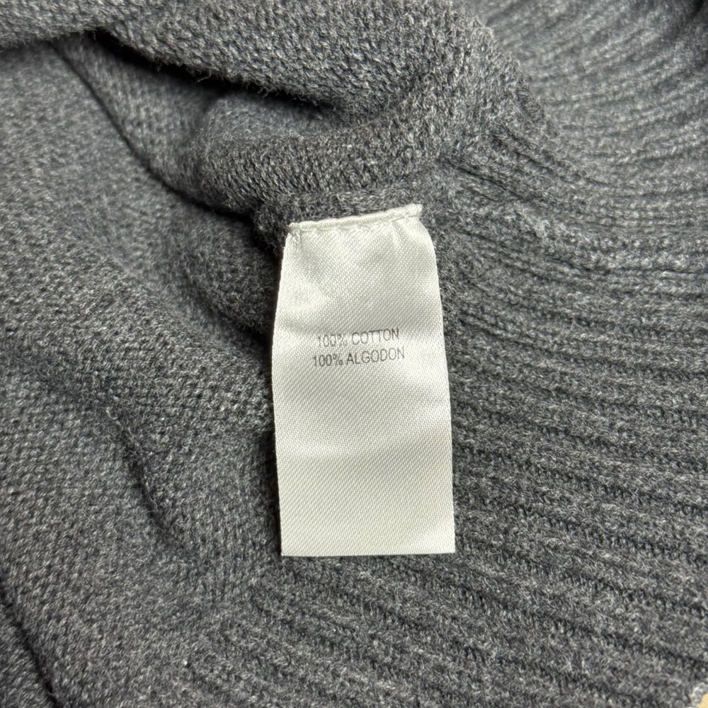 Weatherproof Vintage Men's Gray Fair Isle Half Zip Sweater Size L 100% Cotton - Picture 4 of 8